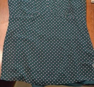 CAbi Teal and Pink Polka Dot Mini Skirt